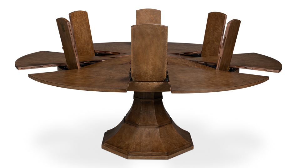 Giselle Jupe Dining Table, Lg, Lt Mink by Sarreid Ltd - view 3