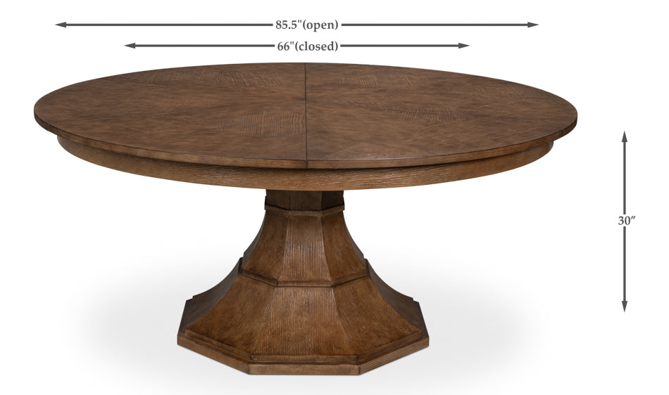 Giselle Jupe Dining Table, Lg, Lt Mink by Sarreid Ltd - view 7