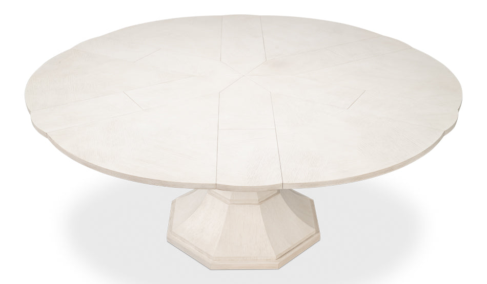 Giselle Jupe Dining Tbl,Lg,Working White by Sarreid Ltd - view 8