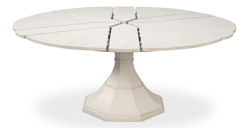 Giselle Jupe Dining Tbl,Lg,Working White by Sarreid Ltd - view 4