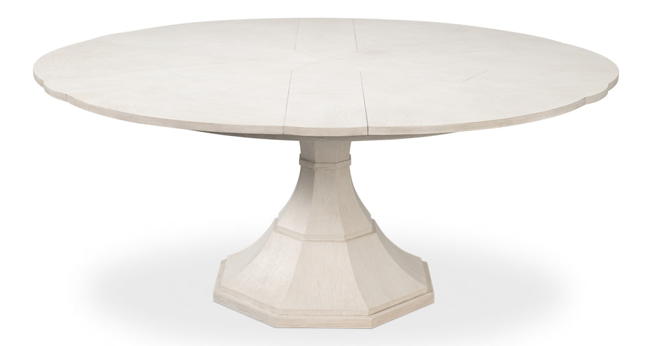 Giselle Jupe Dining Tbl,Lg,Working White by Sarreid Ltd - view 5