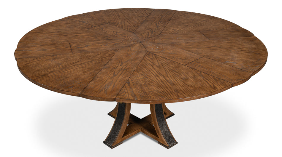 Tower Jupe Dining Table, Med,Light Mink by Sarreid Ltd - view 8