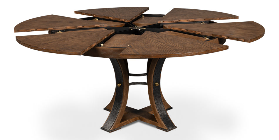 Tower Jupe Dining Table, Med,Light Mink by Sarreid Ltd - view 2