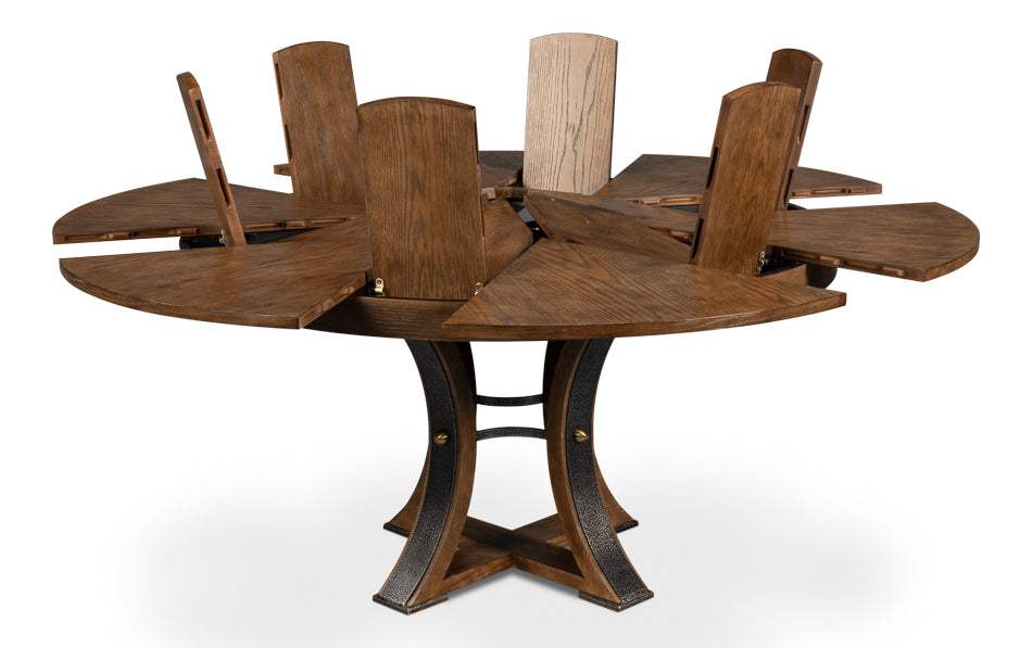 Tower Jupe Dining Table, Med,Light Mink by Sarreid Ltd - view 3