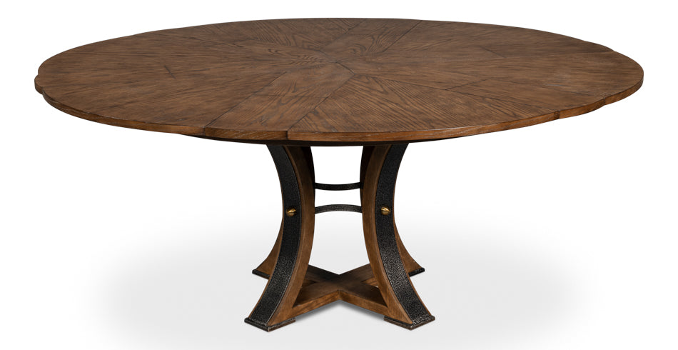 Tower Jupe Dining Table, Med,Light Mink by Sarreid Ltd - view 5