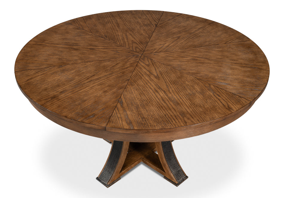 Tower Jupe Dining Table, Med,Light Mink by Sarreid Ltd - view 6