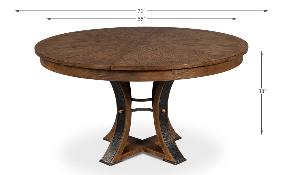 Tower Jupe Dining Table, Med,Light Mink by Sarreid Ltd - view 7