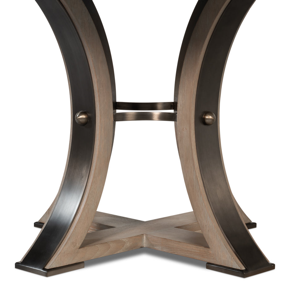 Tower Jupe Dining Table, Med,Moonskin by Sarreid Ltd - view 11
