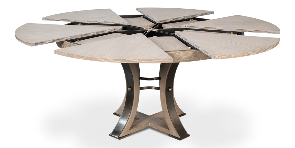 Tower Jupe Dining Table, Med,Moonskin by Sarreid Ltd - view 2