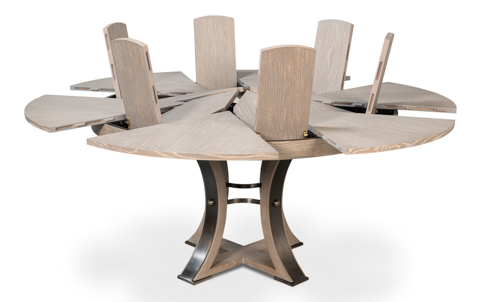 Tower Jupe Dining Table, Med,Moonskin by Sarreid Ltd - view 3