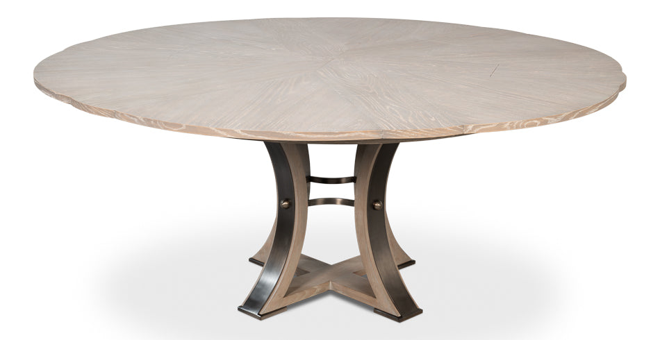 Tower Jupe Dining Table, Med,Moonskin by Sarreid Ltd - view 5