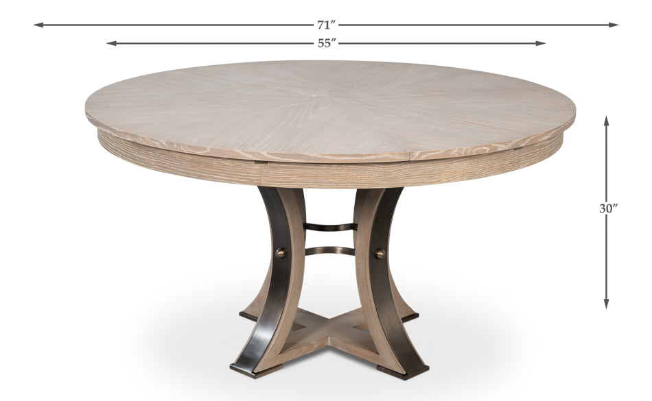 Tower Jupe Dining Table, Med,Moonskin by Sarreid Ltd - view 7