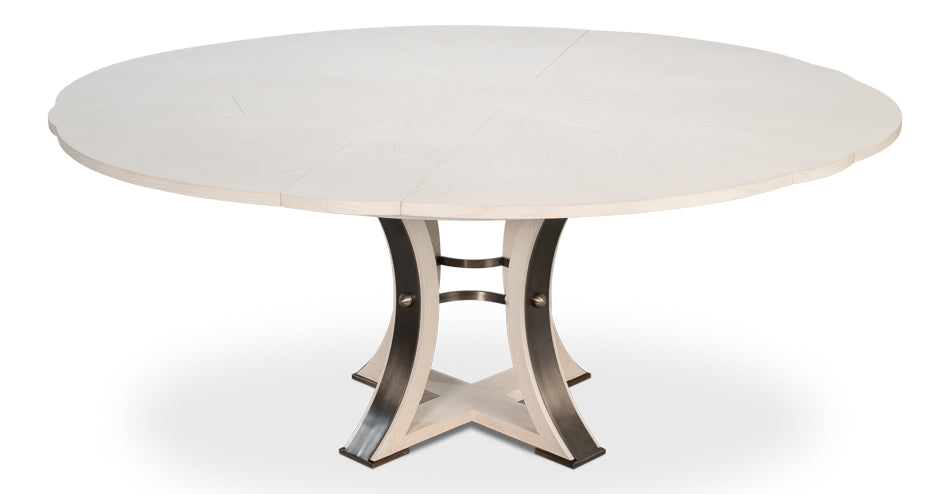 Tower Jupe Dining Table,Med,Working Wht by Sarreid Ltd - view 5