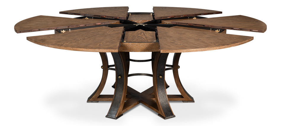 Tower Jupe Dining Table,Lrg,Light Mink by Sarreid Ltd - view 2