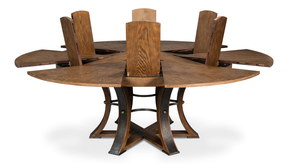 Tower Jupe Dining Table,Lrg,Light Mink by Sarreid Ltd - view 3