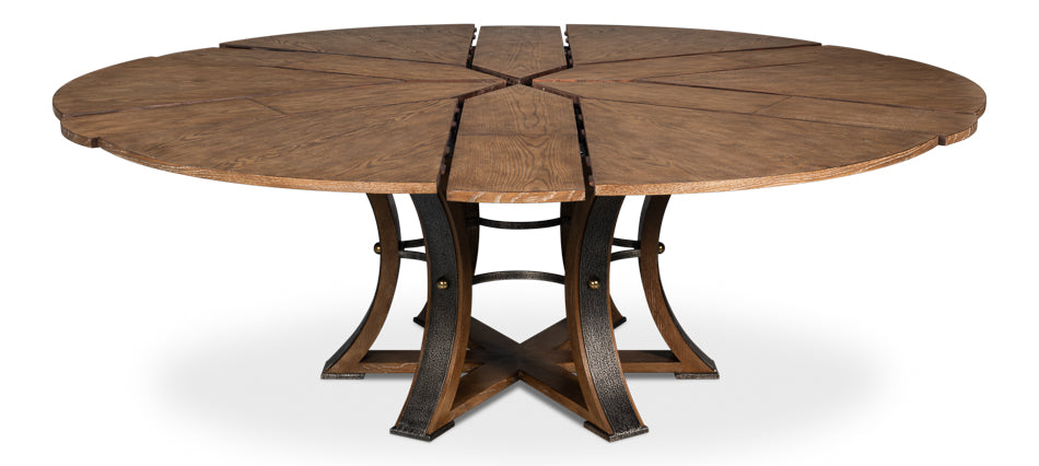 Tower Jupe Dining Table,Lrg,Light Mink by Sarreid Ltd - view 4
