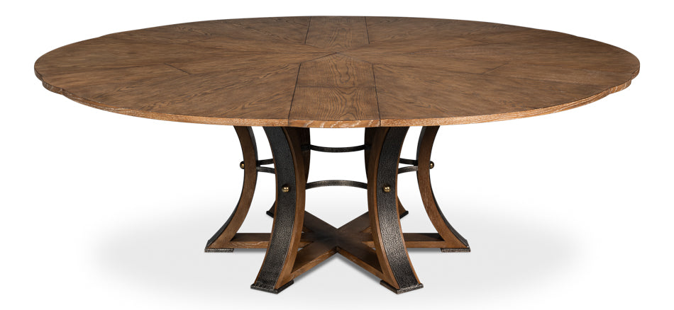 Tower Jupe Dining Table,Lrg,Light Mink by Sarreid Ltd - view 5