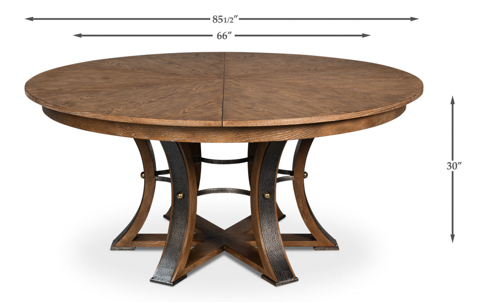 Tower Jupe Dining Table,Lrg,Light Mink by Sarreid Ltd - view 7