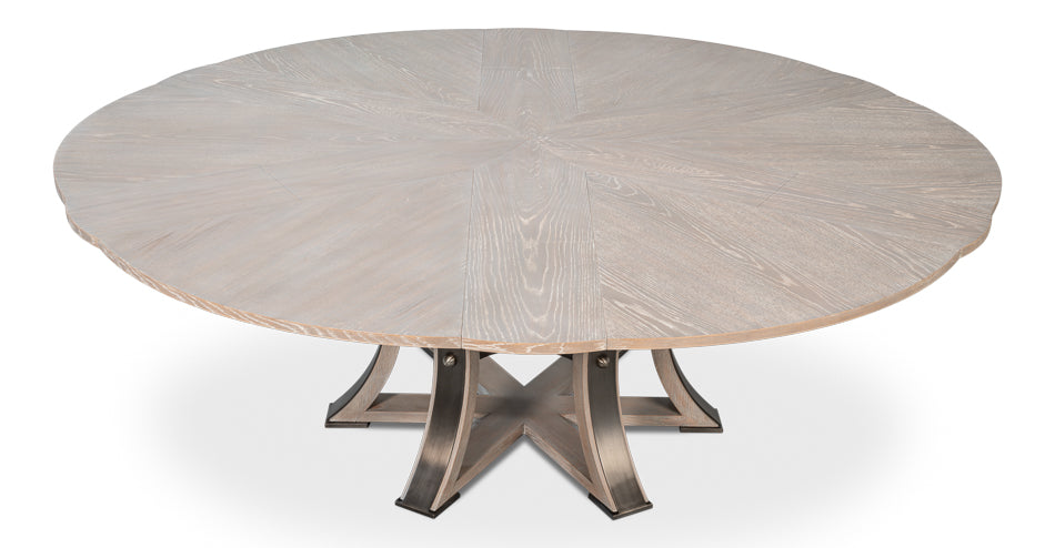 Tower Jupe Dining Table,Lrg,Moonskin by Sarreid Ltd - view 8