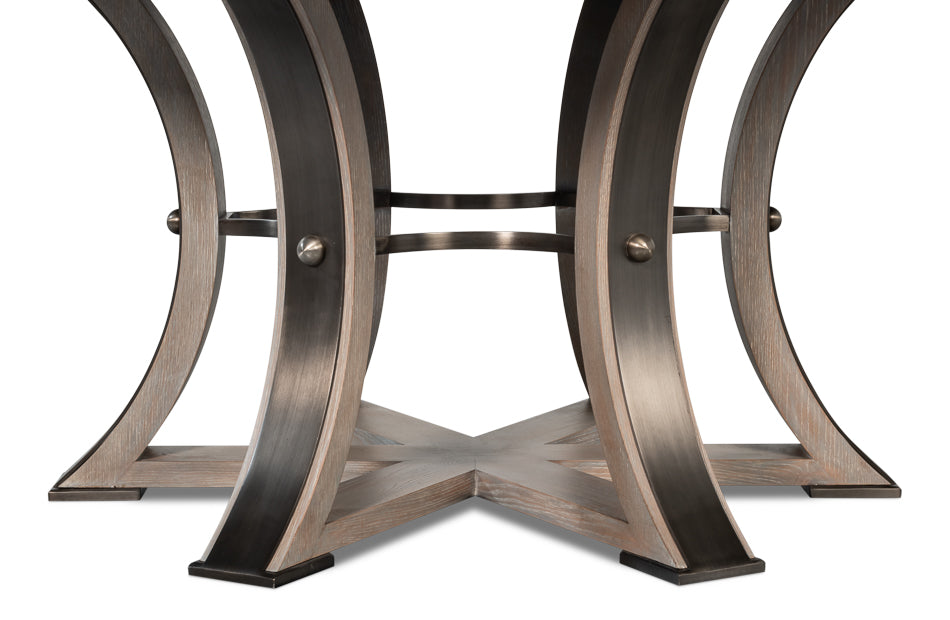 Tower Jupe Dining Table,Lrg,Moonskin by Sarreid Ltd - view 11