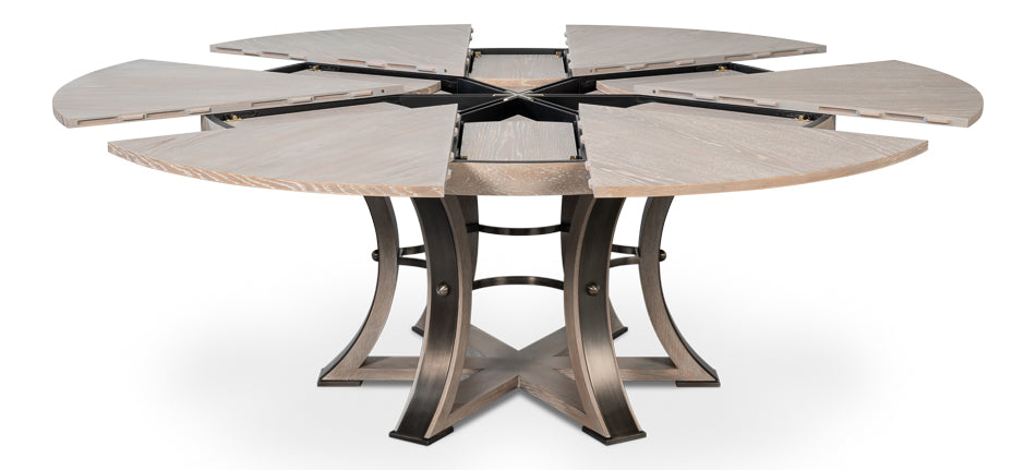 Tower Jupe Dining Table,Lrg,Moonskin by Sarreid Ltd - view 2