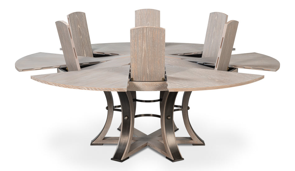 Tower Jupe Dining Table,Lrg,Moonskin by Sarreid Ltd - view 3
