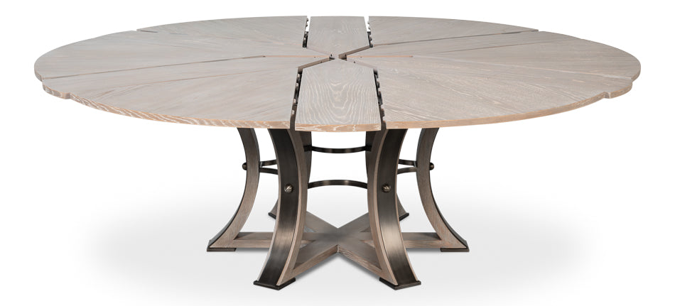Tower Jupe Dining Table,Lrg,Moonskin by Sarreid Ltd - view 4