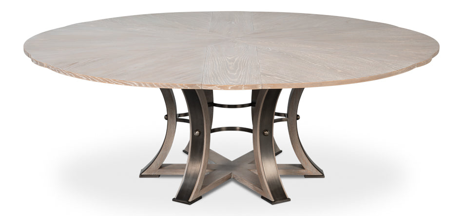 Tower Jupe Dining Table,Lrg,Moonskin by Sarreid Ltd - view 5