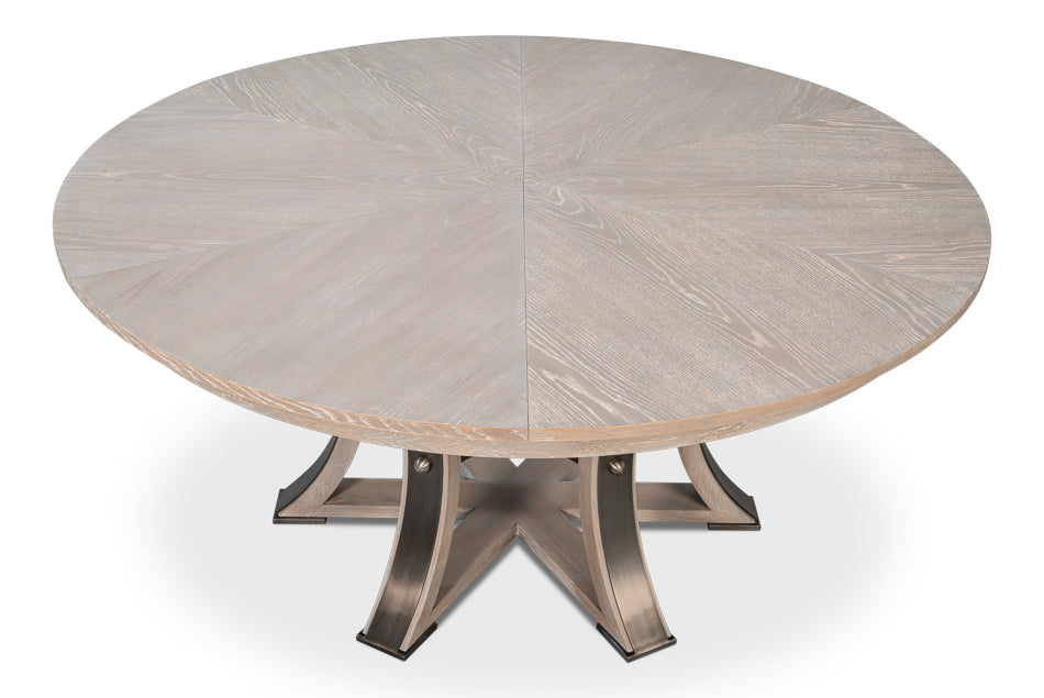Tower Jupe Dining Table,Lrg,Moonskin by Sarreid Ltd - view 6