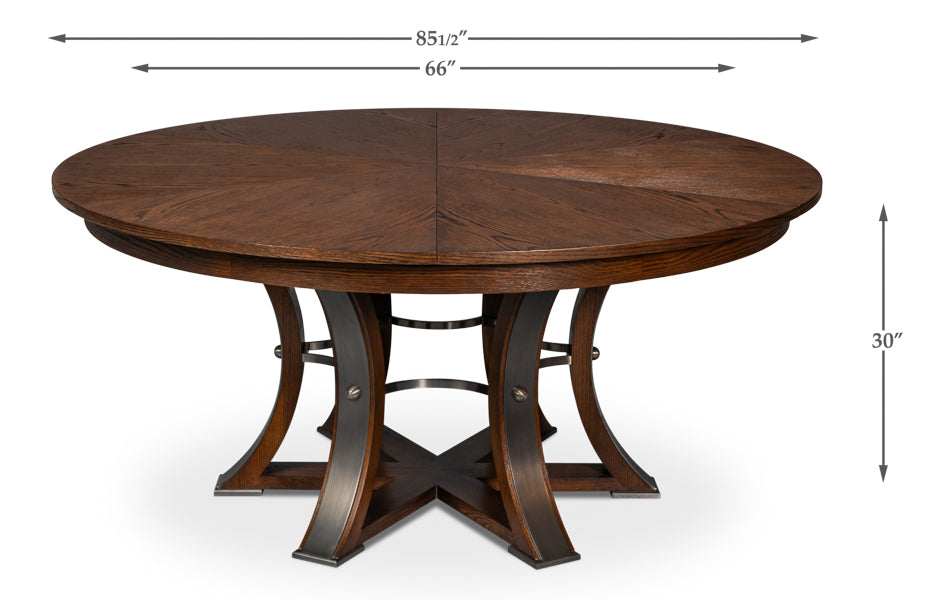 Tower Jupe Dining Table,Lrg,Palladio by Sarreid Ltd - view 7