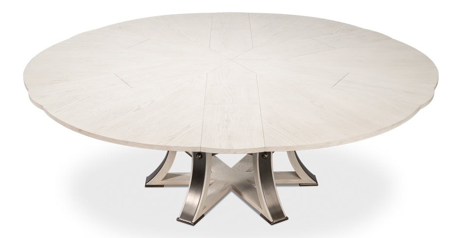 Tower Jupe Dining Table,Lrg,Working Wht by Sarreid Ltd - view 8