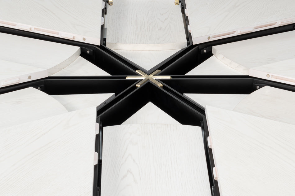 Tower Jupe Dining Table,Lrg,Working Wht by Sarreid Ltd - view 9