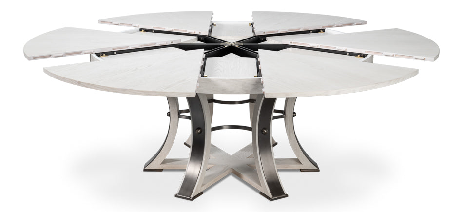 Tower Jupe Dining Table,Lrg,Working Wht by Sarreid Ltd - view 2
