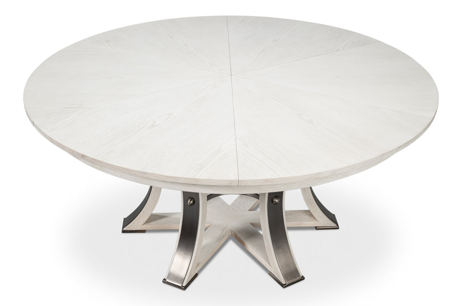 Tower Jupe Dining Table,Lrg,Working Wht by Sarreid Ltd - view 6