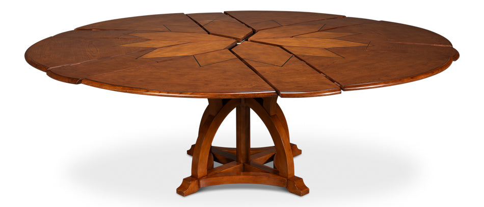 Austin Jupe Dining Table,Medium,Walnut by Sarreid Ltd - view 4