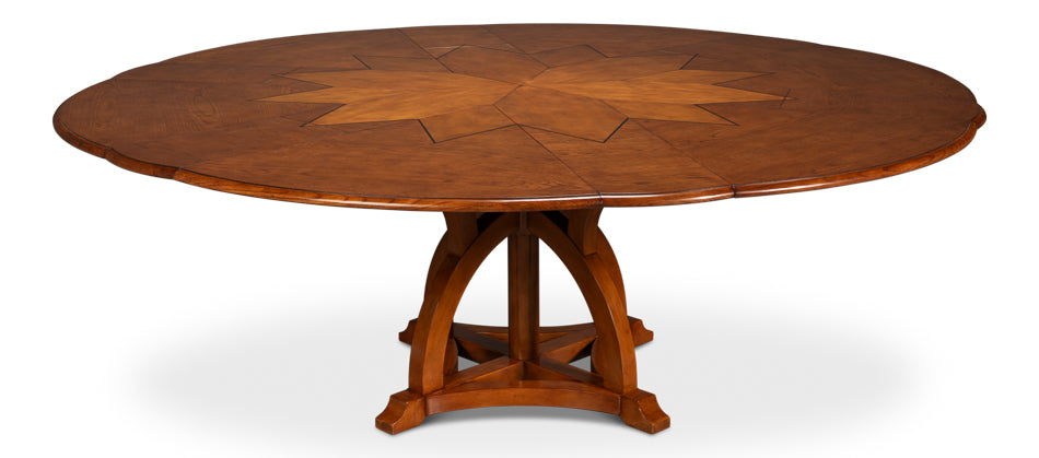 Austin Jupe Dining Table,Medium,Walnut by Sarreid Ltd - view 5