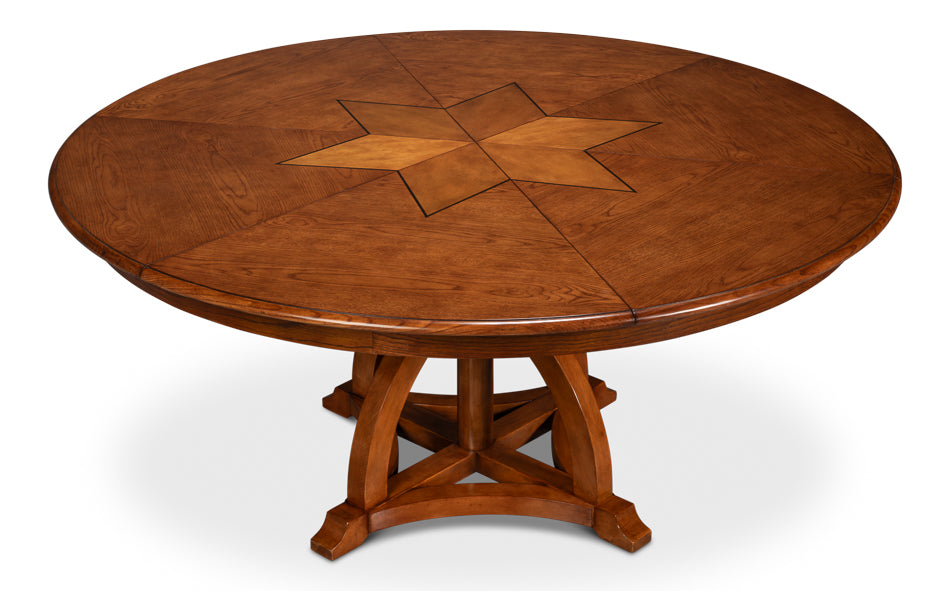 Austin Jupe Dining Table,Medium,Walnut by Sarreid Ltd - view 6