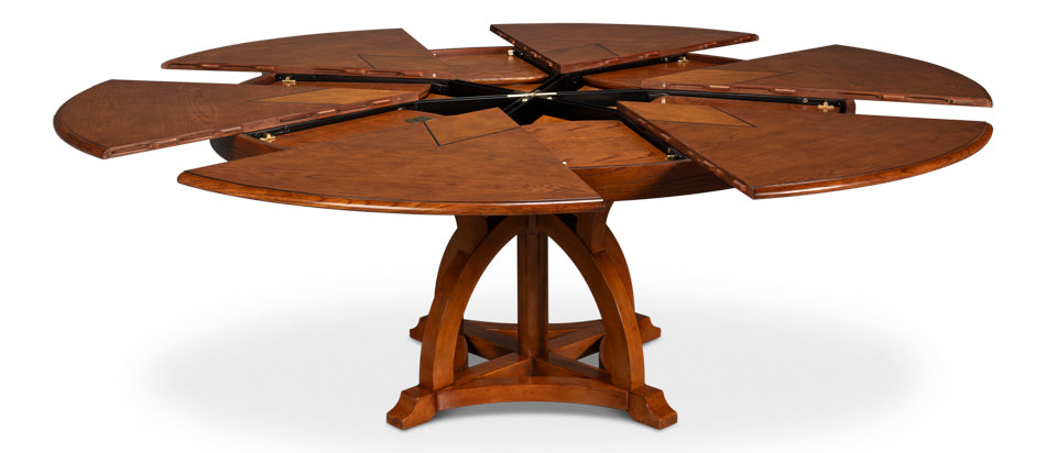 Austin Jupe Dining Table,Large,Walnut by Sarreid Ltd - view 2