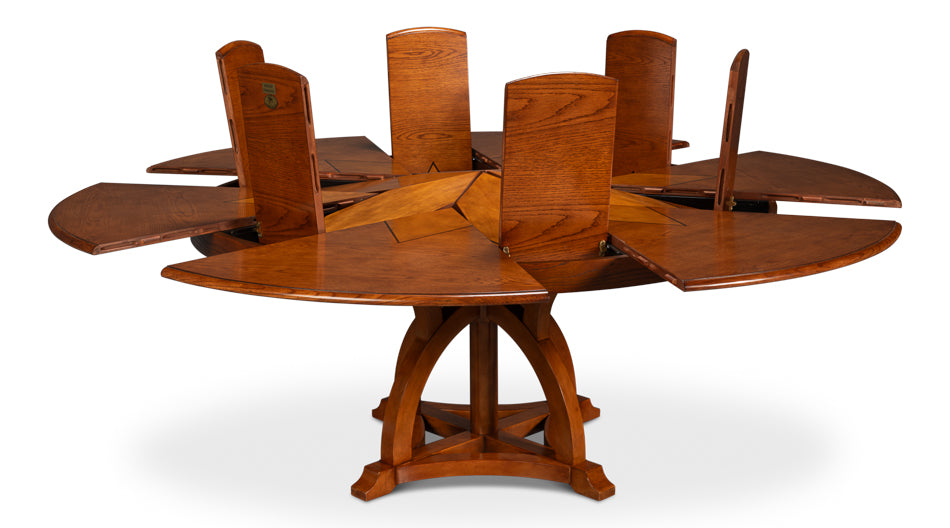 Austin Jupe Dining Table,Large,Walnut by Sarreid Ltd - view 3