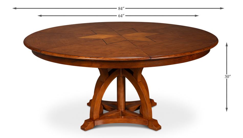 Austin Jupe Dining Table,Large,Walnut by Sarreid Ltd - view 7