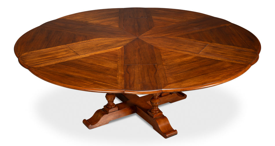 Walnut Jupe Dining Table,Medium by Sarreid Ltd - view 9
