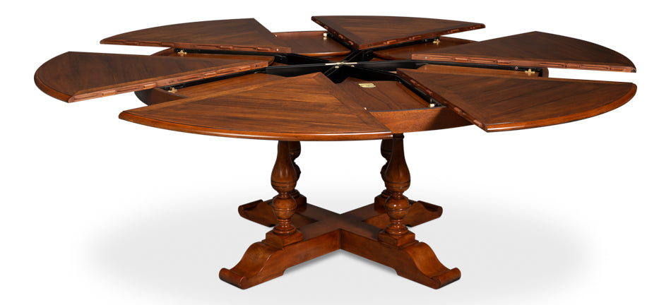 Walnut Jupe Dining Table, Large by Sarreid Ltd - view 2