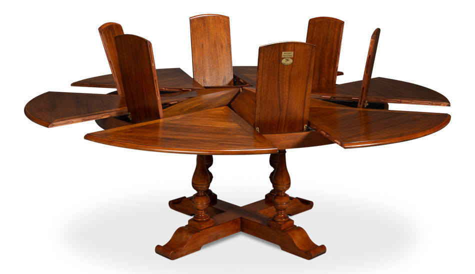 Walnut Jupe Dining Table, Large by Sarreid Ltd - view 3