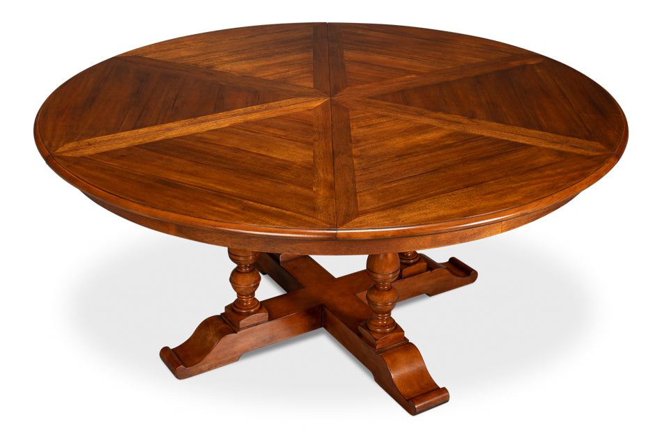 Walnut Jupe Dining Table, Large by Sarreid Ltd - view 6