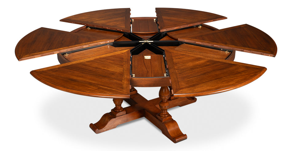 Walnut Jupe Dining Table, Ex-Large by Sarreid Ltd - view 8