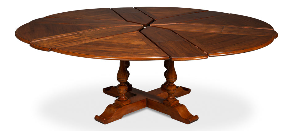 Walnut Jupe Dining Table, Ex-Large by Sarreid Ltd - view 4