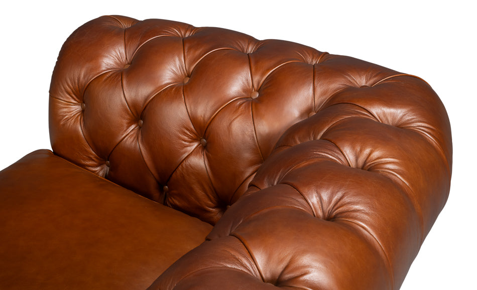Savile Leather Chair,Dark Brown by Sarreid Ltd - view 9
