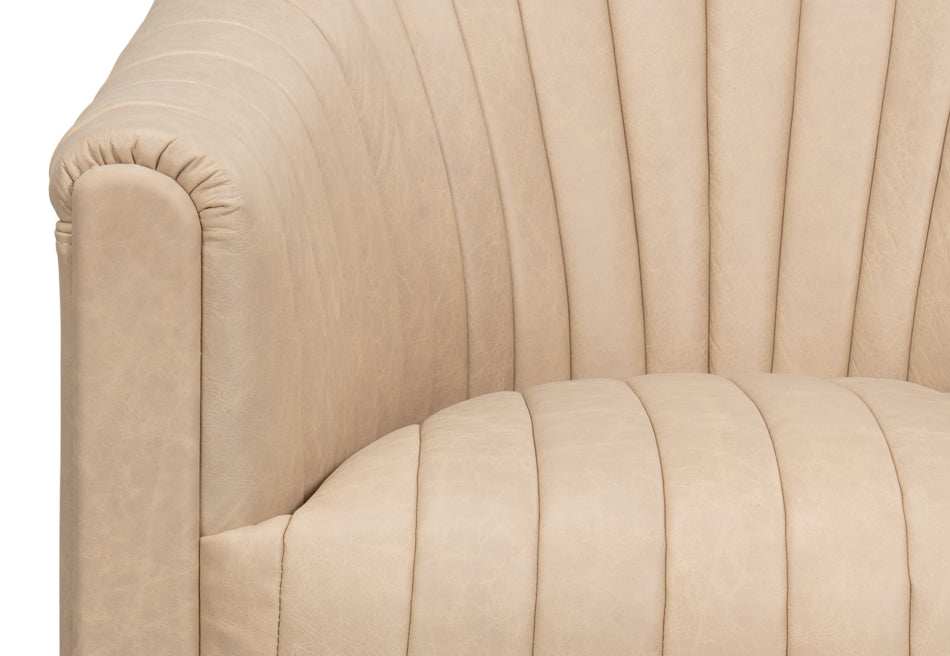 Essex Swivel Chair, Cappucino White by Sarreid Ltd - view 11
