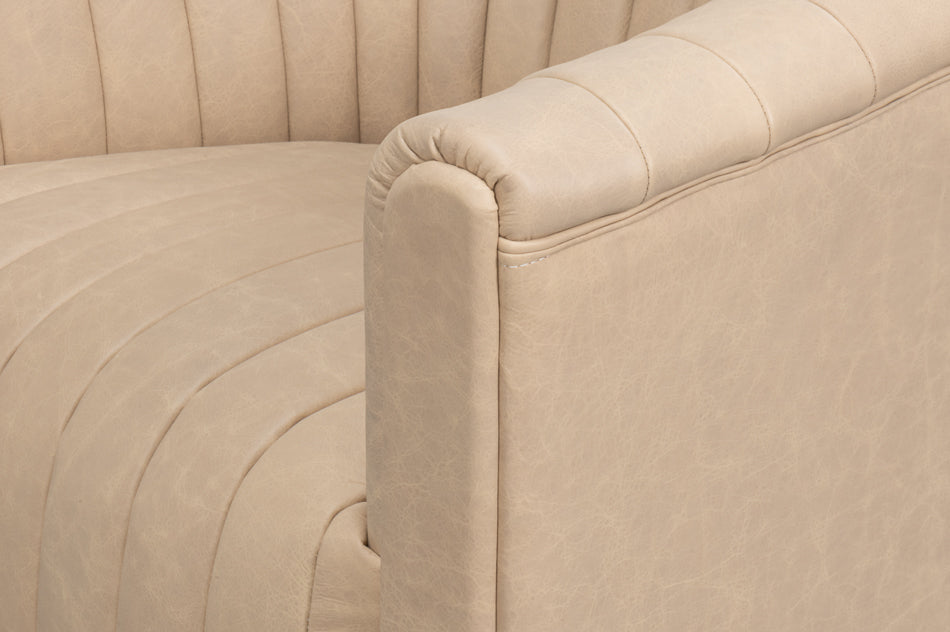 Essex Swivel Chair, Cappucino White by Sarreid Ltd - view 12