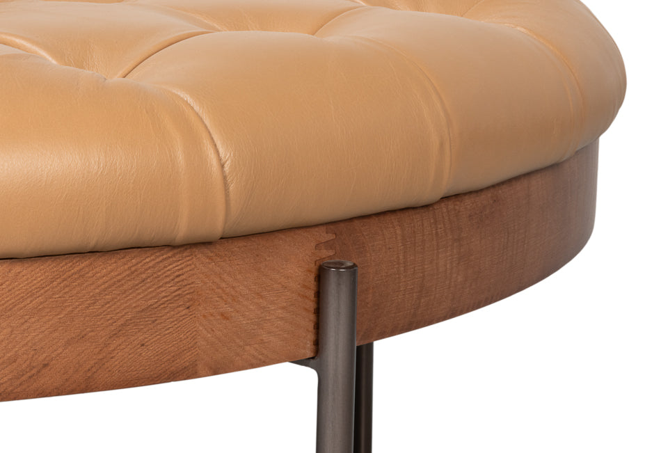 Corbet Cocktail Ottoman, Caramel Brown by Sarreid Ltd - view 10